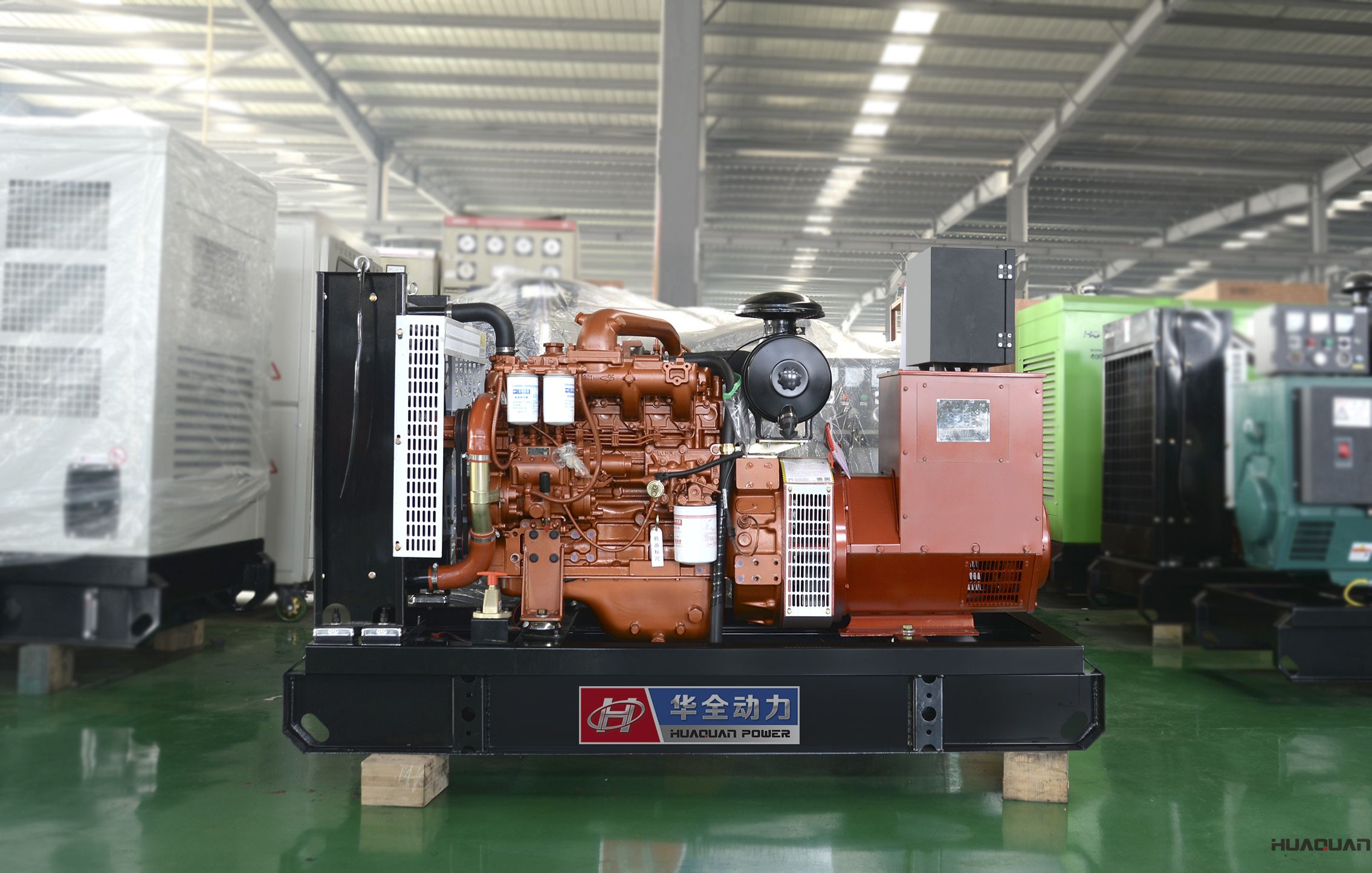 2018年4月17日華全動(dòng)力50kw標(biāo)配柴油發(fā)電機(jī)組發(fā)往山東泰安